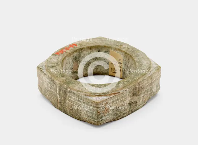 One-tier tube (cong ?) with masks, Late Neolithic period, ca. 3000-ca. 2250 BCE. Creator: Unknown.