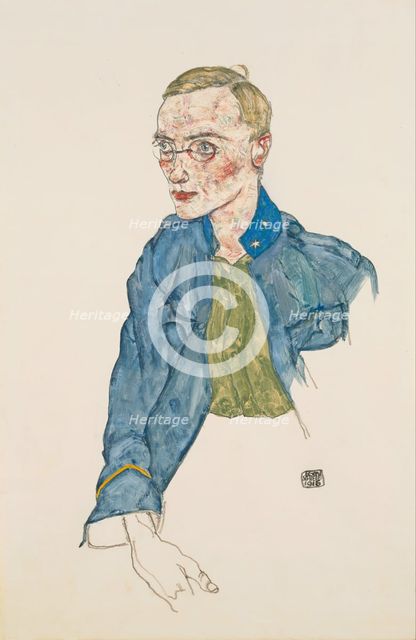 One-Year Volunteer Lance-Corporal, 1916. Artist: Schiele, Egon (1890–1918)