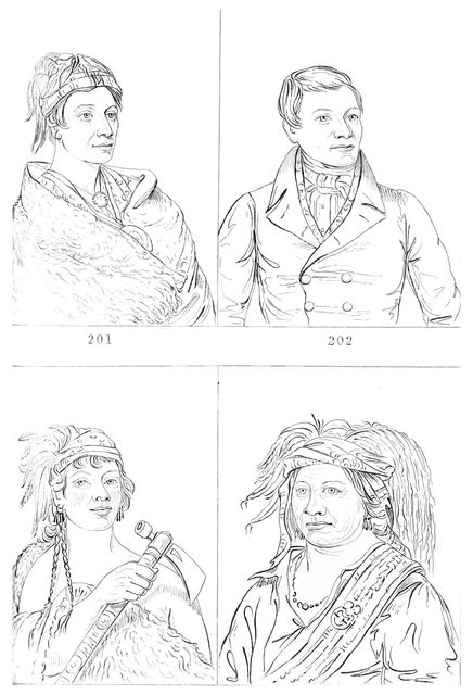 Oneidas, Tuskaroras and Senecas, 1841.Artist: Myers and Co