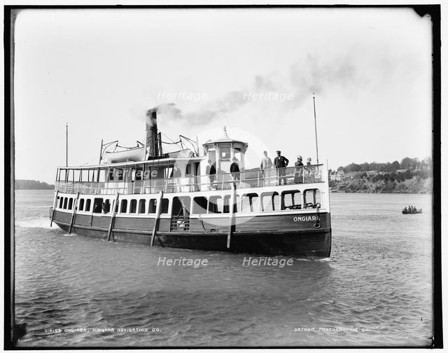 Ongiara, Niagara Navigation Co., between 1890 and 1901. Creator: Unknown.