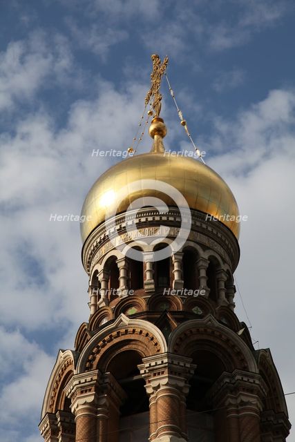 Onion dome, Church of the Saviour on Blood, St Petersburg, Russia, 2011. Creator: Sheldon Marshall.