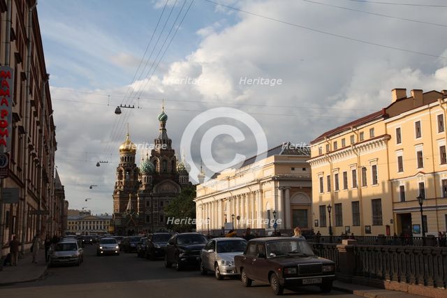Onion dome, Church of the Saviour on Blood, St Petersburg, Russia, 2011. Creator: Sheldon Marshall.