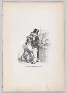 Only his belly was remarkable from Scenes from the Private and Public Life of Anima..., ca. 1837-47. Creator: Andrew Best Leloir