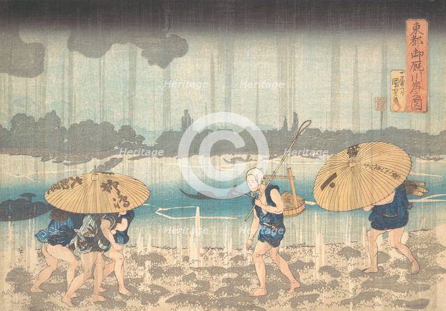 Onmayagashi in Edo, 1830-44. Creator: Utagawa Kuniyoshi.
