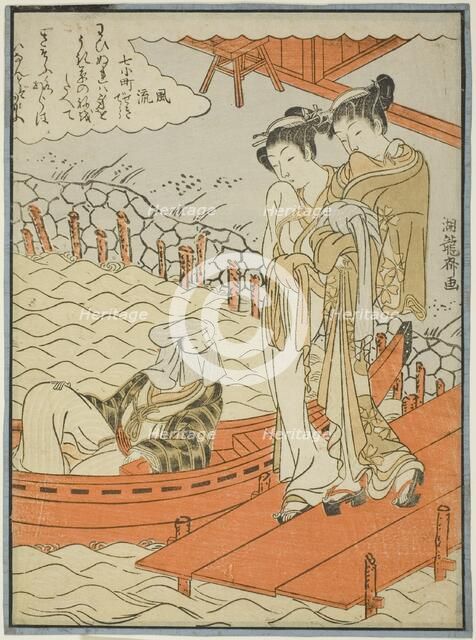 Ono no Komachi at Seki Temple, from the series The Seven Fashionable Komachi..., about 1771. Creator: Isoda Koryusai.