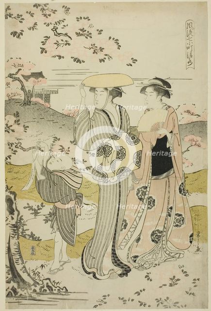 Ono no Komachi Visiting Kiyomizu Temple, about 1788. Creator: Hosoda Eishi.