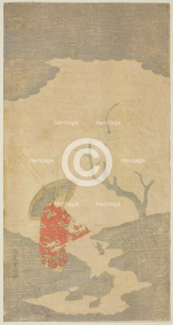 Ono no Tofu Watching a Leaping Frog, Japan, early 1760s. Creator: Kitao Shigemasa.