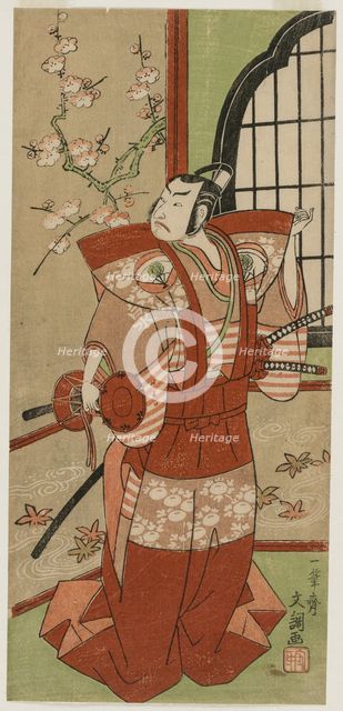 Onoe Kikugogo I as Izumi no Saburo in Ichimura Theater, 1769. Creator: Ippitsusai Buncho (Japanese).