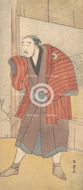 Onoe Matsusuke as a Servant Standing Beside a House, ca. 1793?. Creator: Katsukawa Shun'ei.