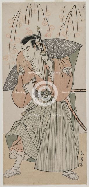 Onoe Matsusuke I as a Samurai Standing Beneath a Cherry Tree, late 1780s. Creator: Katsukawa Shunei (Japanese, 1762-1819).
