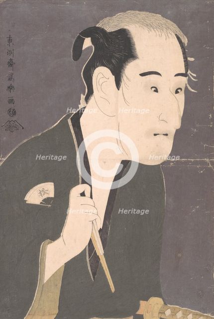 Onoe Matsusuke I as Matsushita Mikinojo in the Play "Katakiuchi noriyaibanashi", 1794., 1794. Creator: Tôshûsai Sharaku.