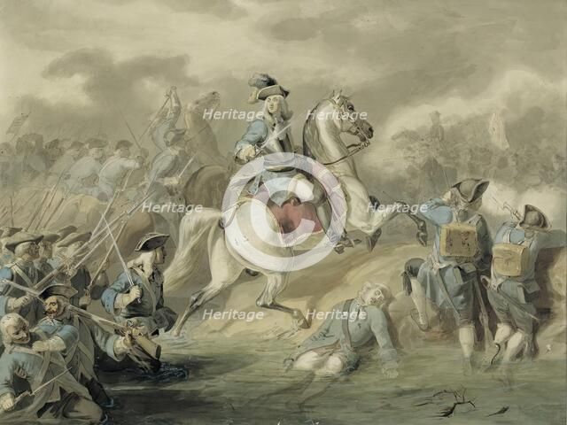 Onrushing general in battle, undated. (c1880s) Creator: Sigmund L'Allemand.