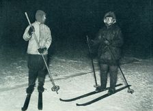 Oates and Meares Out Ski-Ing in the Night c1911, (1913). Artist: Herbert Ponting