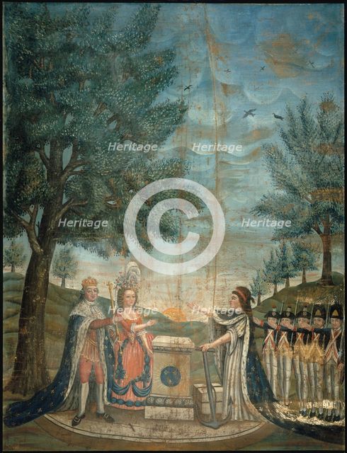 Oath of the King, Queen and National Guard to the Fatherland, 1791. Creator: Dubois.