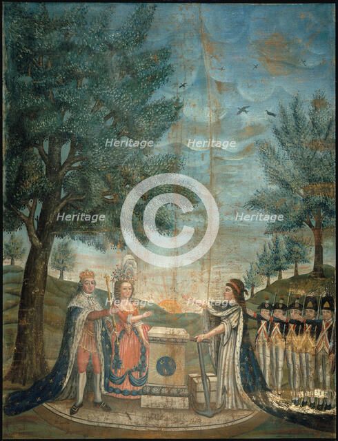 Oath of the King, Queen and National Guard to the Fatherland, 1791. Creator: Dubois.