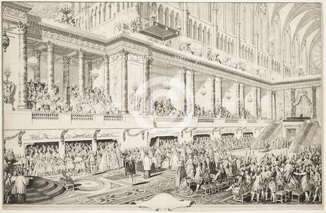 Oath of Louis XVI at his Investiture, 1779. Creator: Jean-Michel Moreau.