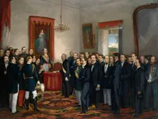 Oath of office of the governor and captain general of Santo Domingo, Pedro Santana, 1862. Creator: Juan Francisco Wenceslao Cisneros Guerrero