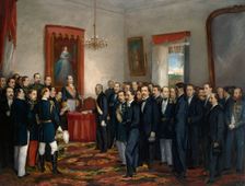 Oath of office of the governor and captain general of Santo Domingo, Pedro Santana, 1862. Creator: Juan Francisco Wenceslao Cisneros Guerrero