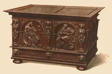 Oak chest, 1904. Artist: Shirley Slocombe