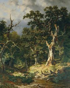 Oak forest, 1870/1875. Creator: Remigius Adrianus Haanen