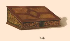 Oak inlaid box, 1904. Artist: Shirley Slocombe