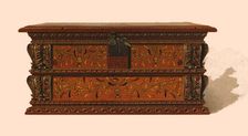 Oak inlaid box, 1904. Artist: Shirley Slocombe