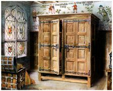 Oak press, Strangers Hall, Norwich, Norfolk, 1910.Artist: Edwin Foley