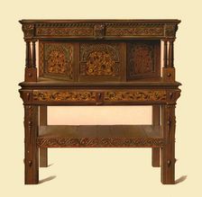 Oak standing buffet, 1904. Artist: Shirley Slocombe