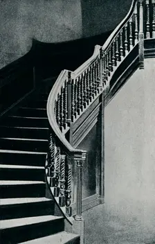 Oak Staircase of Charles II, at Whitton Park House 1910