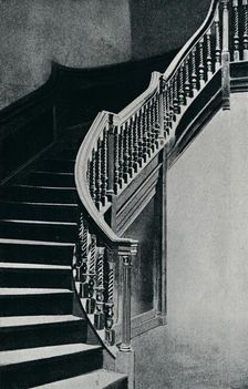 Oak Staircase of Charles II, at Whitton Park House 1910