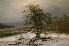 Oak Tree by the Elbe in Winter, 1853. Creator: Johan Christian Dahl