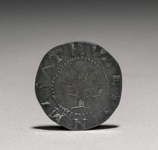Oak Tree Shilling (obverse), 1652. Creator: John Hull (American, 1624-1683); Robert Sanderson (American, 1609-1693)