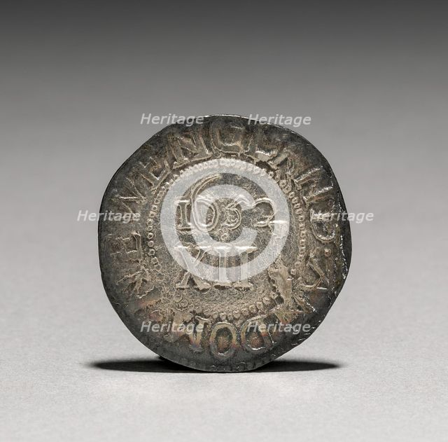 Oak Tree Shilling (reverse), 1652. Creator: John Hull (American, 1624-1683); Robert Sanderson (American, 1609-1693).