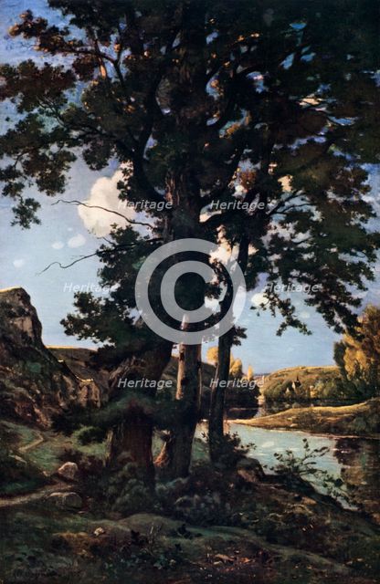 Oak trees in Chateaunenard, France, 1926.Artist: Henri-Joseph Harpignies