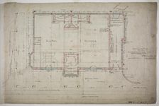 Oakland Avenue Railroad Station, Chicago, Illinois, First Floor Plan, 1886. Creator: Adler & Sullivan