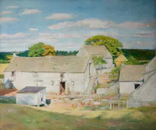 Oakridge Farm - Late Summer, 1933. Creator: William Rothenstein