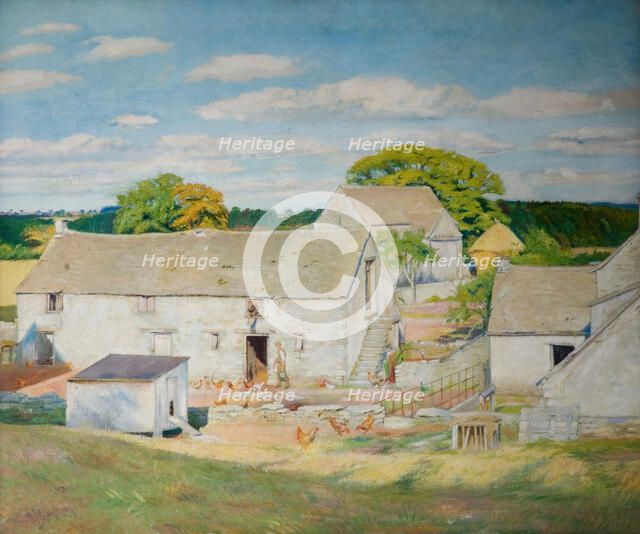 Oakridge Farm - Late Summer, 1933. Creator: William Rothenstein.