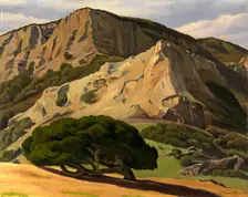 Oaks and Rocks--San Luis Obispo, 1930. Creator: Edward Bruce
