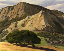 Oaks and Rocks--San Luis Obispo, 1930. Creator: Edward Bruce