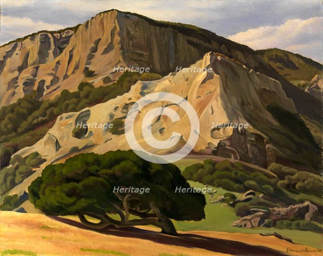 Oaks and Rocks--San Luis Obispo, 1930. Creator: Edward Bruce.