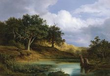Oaks beside the Water, 1832. Creator: Christian Morgenstern