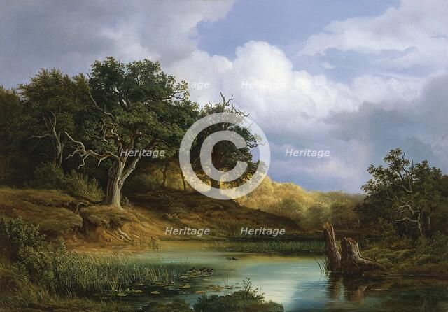 Oaks beside the Water, 1832. Creator: Christian Morgenstern.