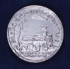 Obverse of a medal commemorating the brilliant comet of November 1618