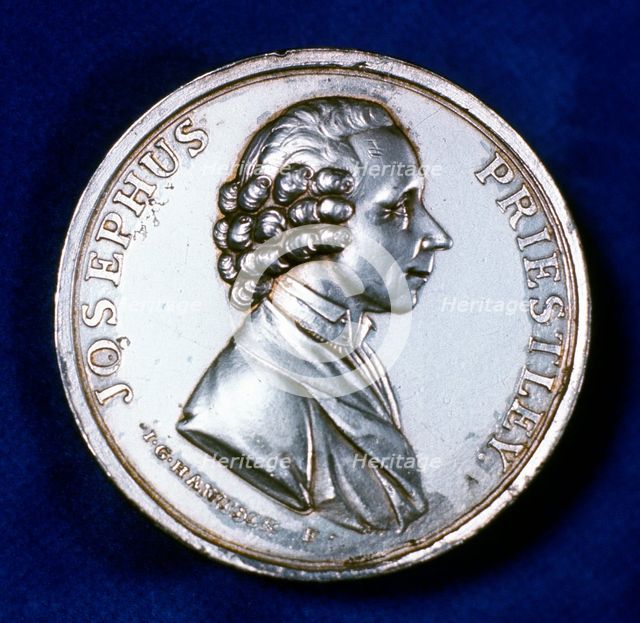 Obverse of commemorative medal for Joseph Priestley (1733-1804), 1803. Creator: Unknown.