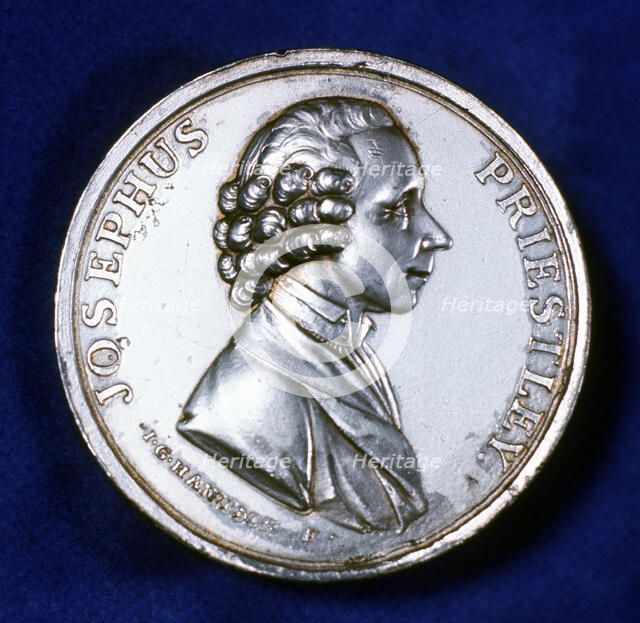 Obverse of commemorative medal for Joseph Priestley (1733-1804), 1803. Artist: Unknown