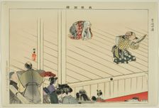 Oba-ga-zaki (Kyôgen), from the series "Pictures of No Performances (Nogaku Zue)", 1898. Creator: Kogyo Tsukioka