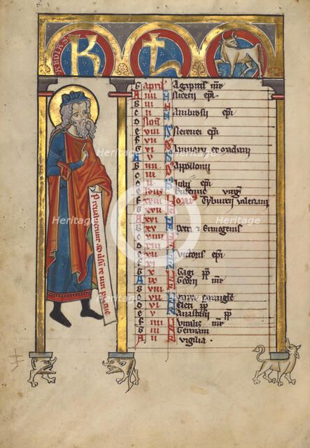 Obadiah; Psalter, about 1240-1250. Creator: Unknown.