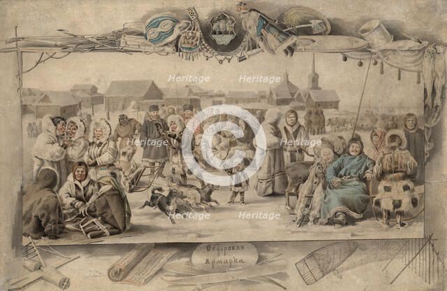 Obdorsk fair, 2nd half of 19th century. Creator: Mikhail Znamensky.