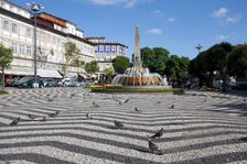 Obelisk and fountain, Republic Square, Braga, Portugal, 2009. Creator: Samuel Magal