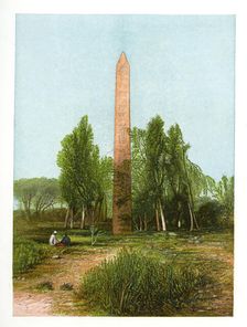 Obelisk at Heliopolis, Egypt, c1870. Creator: W Dickens